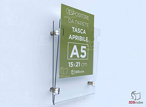 Espositore In Plexiglass Per Parete - Porta Avvisi A3, 42x30 Cm, Con Distanziali Alluminio - Foto 11