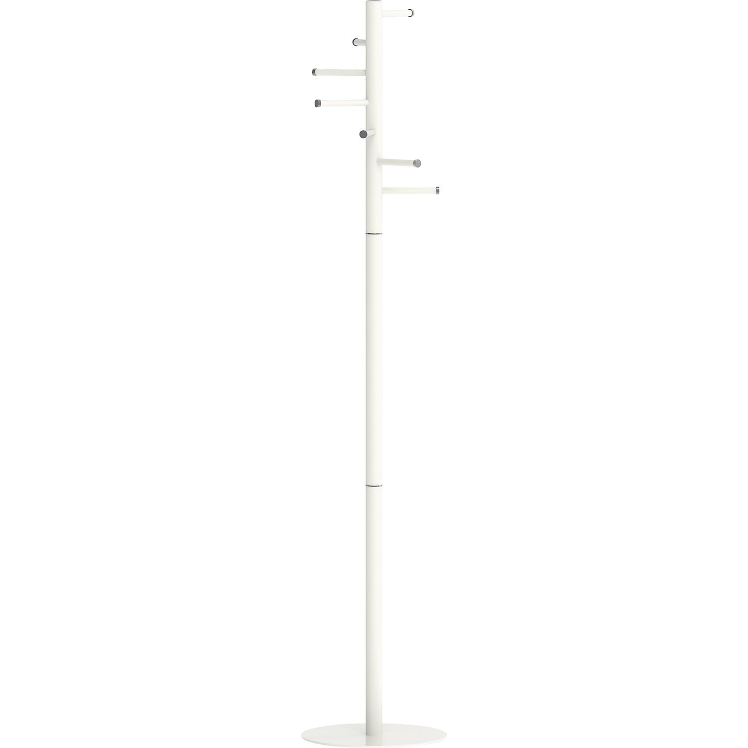 Maul Appendiabiti terra MAULcaurus 7 ganci bianco in acciaio stabile | ordine immediato in ufficio, design elegante, ingombro ridotto, piedini in feltro protettivi, montaggio semplice