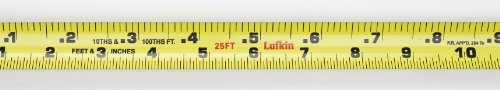 Mètre ruban Lufkin PHV1312D de 3,6 mètres boîtier orange