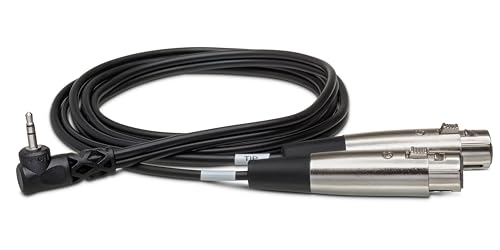 Cable adaptador Hosa Dual XLR3 hembra a Jack 3.5 mm miniatura 1
