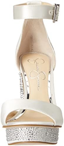 Jessica Simpson Women's Everyn Platform Sandal Heeled, White, 8.5 | Image 1