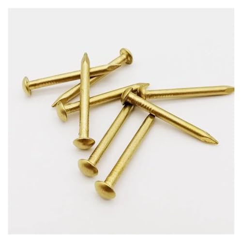 100pcs Clavos pequeños de cabeza redonda de latón puro 1.2x10 mm para bisagras de muebles y cajas miniatura 5