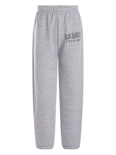 JEATHA Unisex Kids Active Sweatpants Fleece-line Waistband Casual Jogger Pants for Workout Exercise Jogging