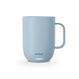 Ember Temperature Control 14oz Smart Mug 2, App-Controlled and Rechargeable Heated Coffee Cup Warmer with Intelligent LED Display, Powder Blue