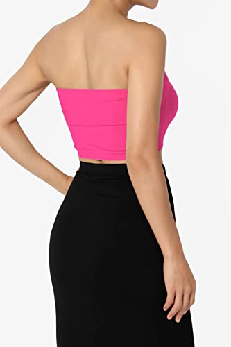 Image of TheMogan Women's Seamless Bandeau Bra Tube Top Strapless Nylon /Span Stretch Bralette
