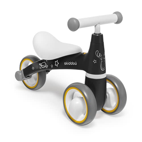 skiddoü Kinderlaufrad Berit, Dreirad, Schieber für Kinder, Fahrrad ohne Pedale, Fahrradfahren Lernen, DREI 6" Eva-Räder, Rutschfester Griff, bequemer Sitz, leichte Konstruktion 2 kg, grau – Bild 3