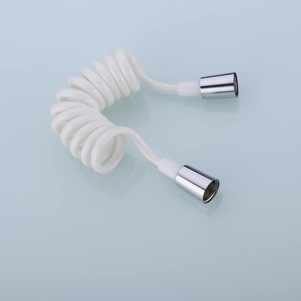 1,5 m/2,0 m Feder-Flexibler Brauseschlauch Pistole Telefonleitung Sanitärschlauch Weiß/Schwarz Wasser Sanitär WC Bidetschlauch, 200 cm