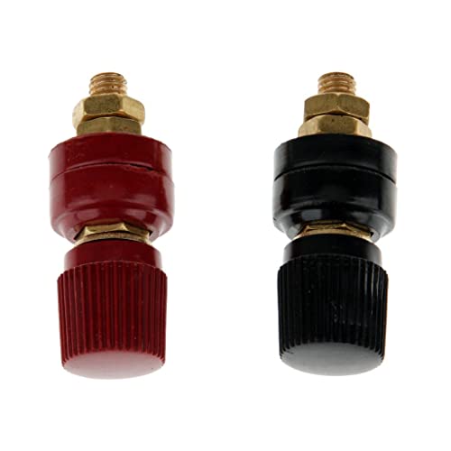 Image of Bageshwar Balaji 2Pcs 200A Binding Post M6 Copper Screw Thread Electrical Insulation Wiring Terminal Bolt Fastener Electrical Accessories