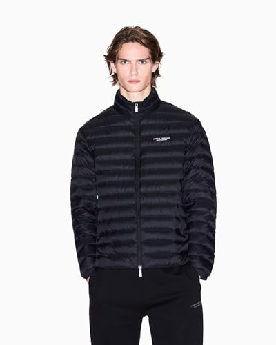 Armani Exchange Men's Essential, Light Padding Milano-New York Side Logo Jacket, Black, XXL – Ansicht 2