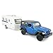 2 Doors Wrangler Rubicon SUV Model Car Trailer Towing Toy Camper RV Motorhome Toys for Boys, Doors Open, 1/36 Scale Diecast Metal Toy Cars, 3 4 5 6 7 Year Old Kids Gifts Cake Topper Home Office Decor