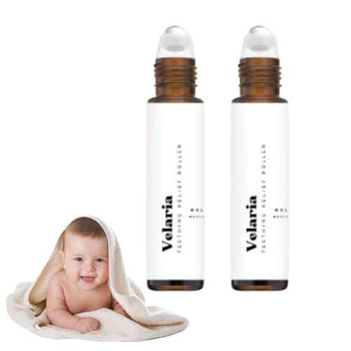 Image of Velaria Teething Roller, Velaria Teething, Velaria Natural Pain Relief Roller, Baby Teething Oil Roller, Natural Teething Relief for Babies (2PCS)