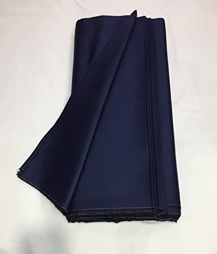 Image of BKRKJ Women's Cotton Silk Unstitched Fabric by Meter for Sewing Suit Salwar Chudidar Patiyala Shirt Kameez Blouse Kurta Pyjama Pathani jam Glace (4.5 Meter, Navy Blue)