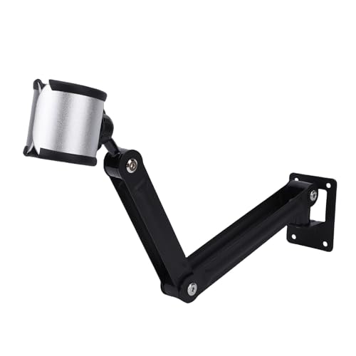 ZJchao Support de Sèche-cheveux Réglable, Support Mural Mains Libres avec Bras Entièrement Positionnable et Tête Pivotante, pour la Plupart des Sèche-cheveux de Petite et Moyenne Taille