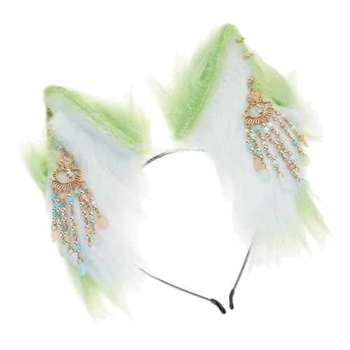 Serre-tête oreilles de chat Halloween avec pendentif et pampilles