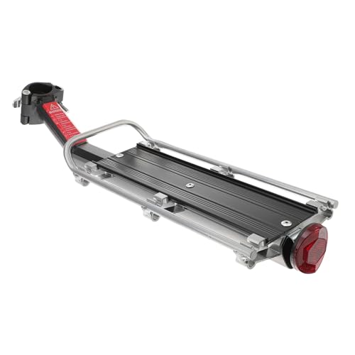 NAMOARLY Bike Rear Rack Mount Aluminum Alloy Frame Rear Pannier Carrier Lightweight Compact for Easy Transportation Random Color