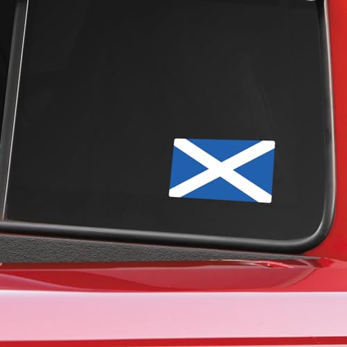 Image of World Country Flag Decal Stickers - Two Pack - for Cars Windows Bumpers Laptops Tablets Tumblers Cups Walls (Scotland)