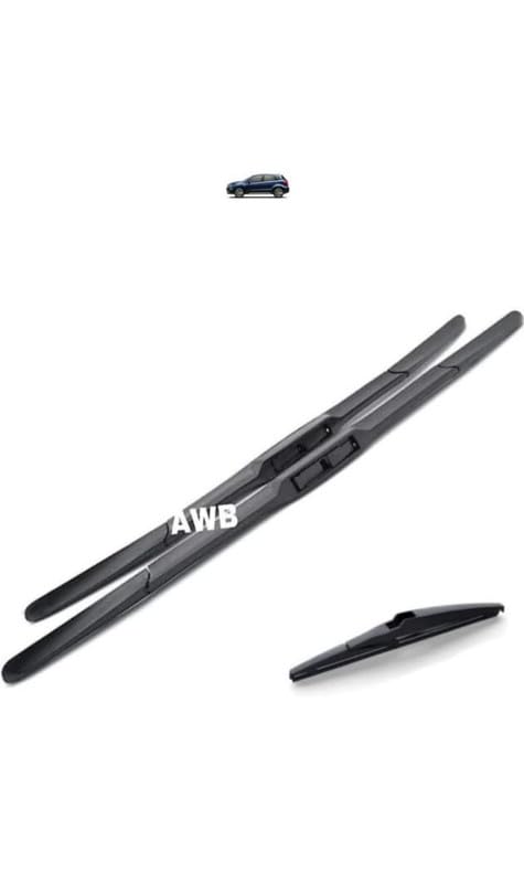 Image of AWB Hybrid Wiper Blades Front & Rear Compatible with Maruti Scross (pack of 3)