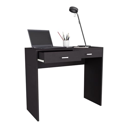 Image of VIKI Engineered Wood Computer Table, Study Table, Desks with 2 Drawers for Adults /Students, Office Home | TEZU | Wenge, 80W x 75H x 40D | 1 Year Warranty