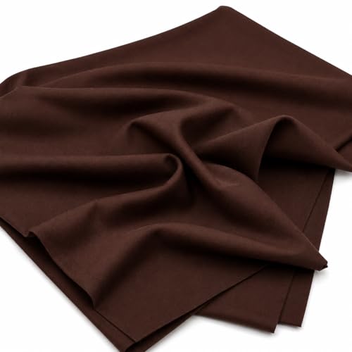 Image of M Fabrics Cotton Plain Solid Lining 2by1 Soft 36 inch Width for Blouse, Petticoat, Kurtis, Tailoring, Craft & Boutique Use | Pack of 2 Meters - Chocolate /Dark Brown