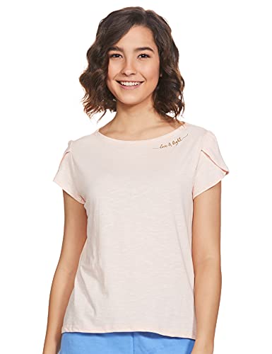 Image of Enamor Women's Solid Relaxed Fit T-Shirt