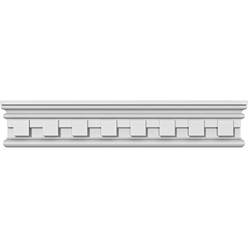 Endurathane Bedford Crosshead w/Dentil Trim, 35" Bottom Width x 36 1/8" Top Width x 3 1/2"H x 7/8"P, Factory Primed by Ekena Millwork - Used condition - US$42.67