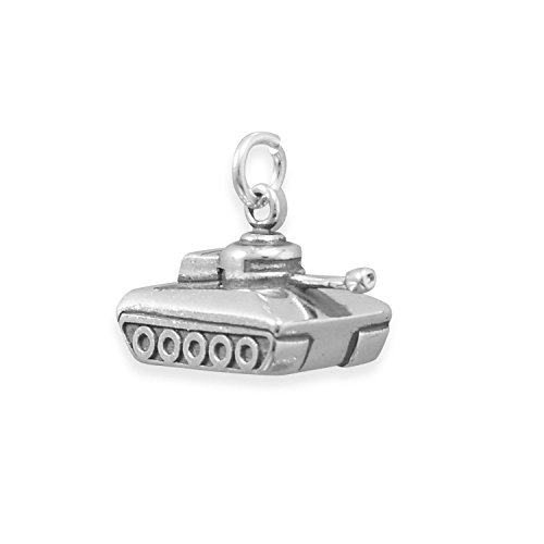 Oxidado Plata De Ley 15 mm x 20 mm tanque militar encanto Cover