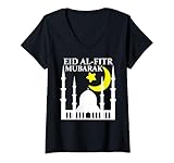 Photo Gallery donna eid al fitr mubarak 2025 happy eid for muslims - eid mubarak maglietta con collo a v Photo Gallery donna eid al fitr mubarak 2025 happy eid for muslims - eid mubarak maglietta con collo a v