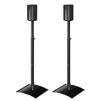 Mounting Dream Speaker Stands for SONOS ONE, ONE SL, Play:1, Era 100, Set of 2 Surround Sound Speaker Stand with Cable Management, Height Adjustable up to 49.1", Loading to 13.2 LBS