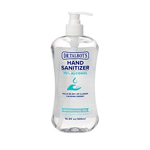 Dr. Talbot's Refreshing Gel Hand Sanitizer With Easy Pump, Fragrance Free, 16.9 Fl Oz
