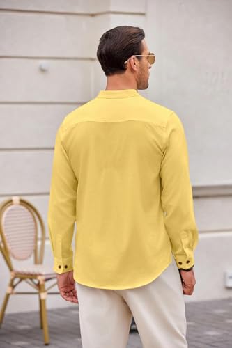 Image of Zombom Men's Kurta || Chinese Collar Long Sleeves || Straight Hip Length Kurtas || Short Kurta for Men || for Festival || Function || Occasion Wear Fancy Kurta for || Best Gifts for Men