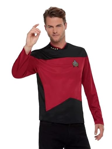 Smiffys Star Trek, Uniforme Comando de La próxima generación, Granate, Parte superior Halloween, Carnaval | Ya disponible en tu tienda friki favorita! En mundofriki.es!