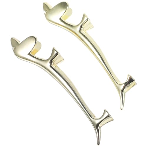 UTHCLO 2個 創意合金製??犬形箸置き 金属製フォーク スプーンレスト 卓上装飾品 食卓用箸フォルダー おしゃれで錆びにくいキッチン小物