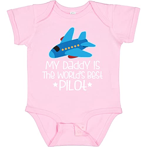 inktastic Daddy Is Worlds Best Pilot Airplane Childs Baby Bodysuit