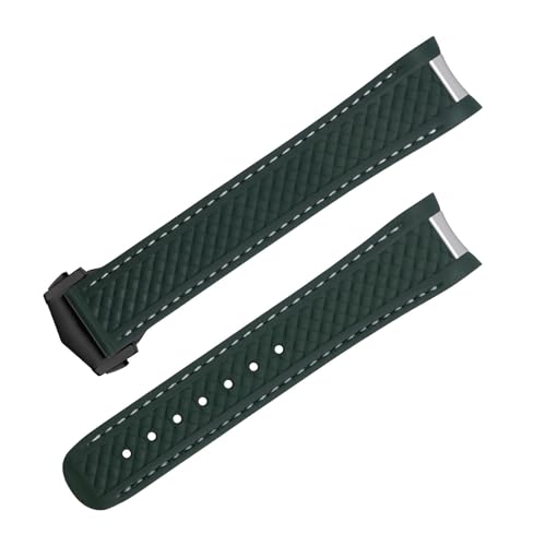 Bracelet montre caoutchouc fluoré Omega Seamaster AT150 20mm vert