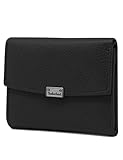 Timberland Women's Leather RFID Small Indexer Snap Wallet Billfold, Black, one Size