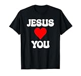 Photo Gallery jesus loves you, audace design retrò con fede maglietta Photo Gallery jesus loves you, audace design retrò con fede maglietta