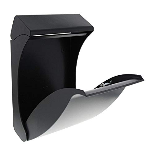 Cdyd Wall Mount Locking Mailbox, Secure Letterbox, Waterproof Postbox Lockable Mailbox, Black #TOP18