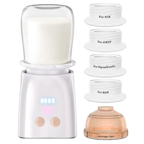 Image of Hopebig Bottle Warmer, Portable Bottle Warmer with Glass Bottle, Rechargeable Baby Bottle Warmer, Travel Bottle Warmer for Breastmilk or Formula