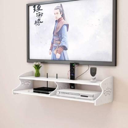 CRAFT DECOR Wall Mounted TV Unit/Entertainment Unit/Set up Box Stand MDF Shelf