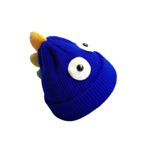 1pc Winter Cartoon Dinosaur Knitted Hat Warm Woolen Yarn Cap for Boys and Girls Creative Thick Design for Autumn and Winter Cute Dinosaur Beanie for Indoor and Outdoor Use