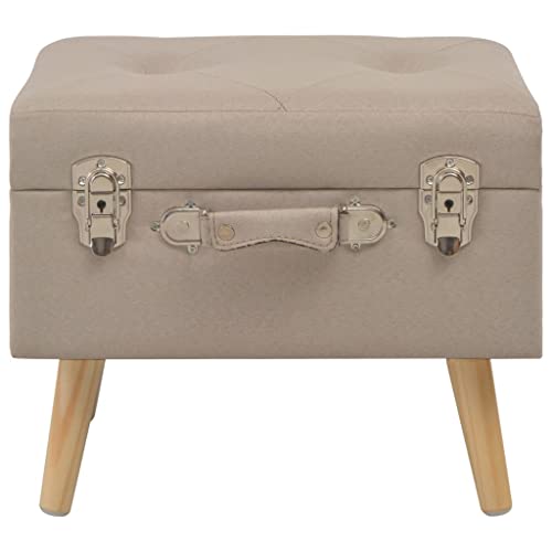 Tabourets de rangement coffre beige pour optimiser l'espace : lot de 3 poufs - 4