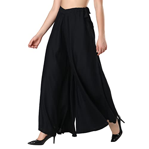 Image of Super Soft Flared Solid Rayon Sharara In 10 Attractive Colours For Women's And Girl's