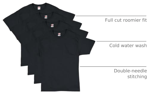 Image of Hanes Men's T-Shirt Pack - 4 or 6 Pack - Essential-T Crewneck Cotton T-Shirts - Everyday Men's Clothing - Big & Tall