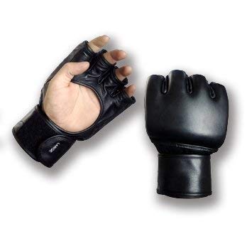 Gants de combat MMA en cuir avec paume ouverte pour entraînement et compétition intensive