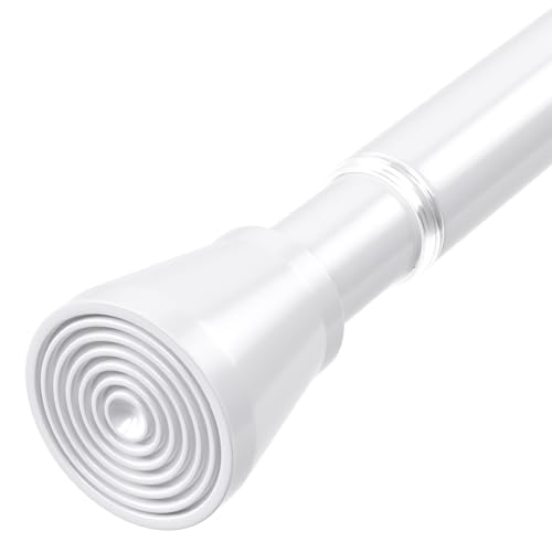 Image of MEXAU 1Pack Spring Tension Curtain Rod 44-77 inch White Small Tension Rod