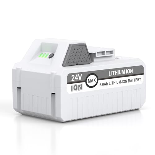 FirstPower 6.0Ah 24VBAT Replace for Snow Joe 24V Battery - Compatible with Snow Joe + Sun Joe iON+ 24V Series Cordless Power Tools 24VBAT-LTX 24VBAT-LTW 24VBAT-LTE 24VBAT 24V-X2-SB18 24VBAT-XR