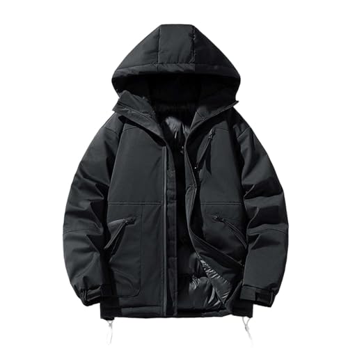 Veste cuir legere homme imperméable pluie blouson mi saison doudoune col fourrure