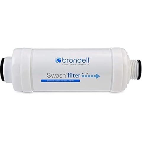 Brondell SWF44 Swash Bidet Filter, Premium Carbon Water Filtration System for Electric Bidet Toilet Seats, Lasts Up to 6 Months Cover