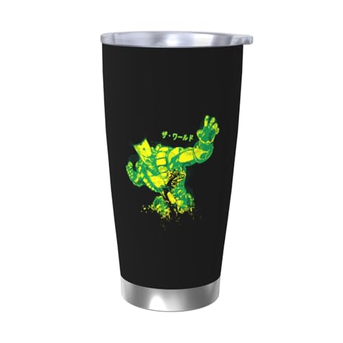 ジョジョの奇妙な冒険 水筒 真空断熱ケータイマグ 600ml ステンレスボトル 車用 直飲み 保温 保冷 フタ付きコーヒーカップ アウトドア 車のネイブに最適 スポーツタイプ ステンレスクールボトル 軽量 隔? 水筒 男の子 女の子