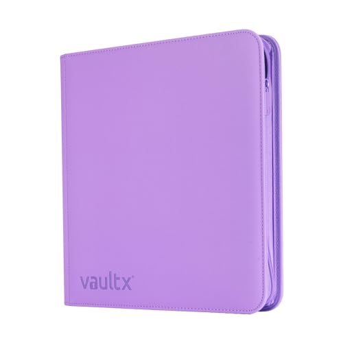 Image of Vault X 12 Pocket Zip Binder, 480 Cards, Exo-Tec Material, 20 Side-Loading Pages (Purple)